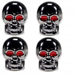 4 skull caps, quality, dark chrome color
