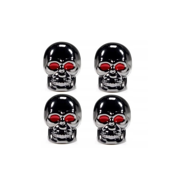 4 skull caps, quality, dark chrome color