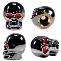 4 skull caps, quality, dark chrome color