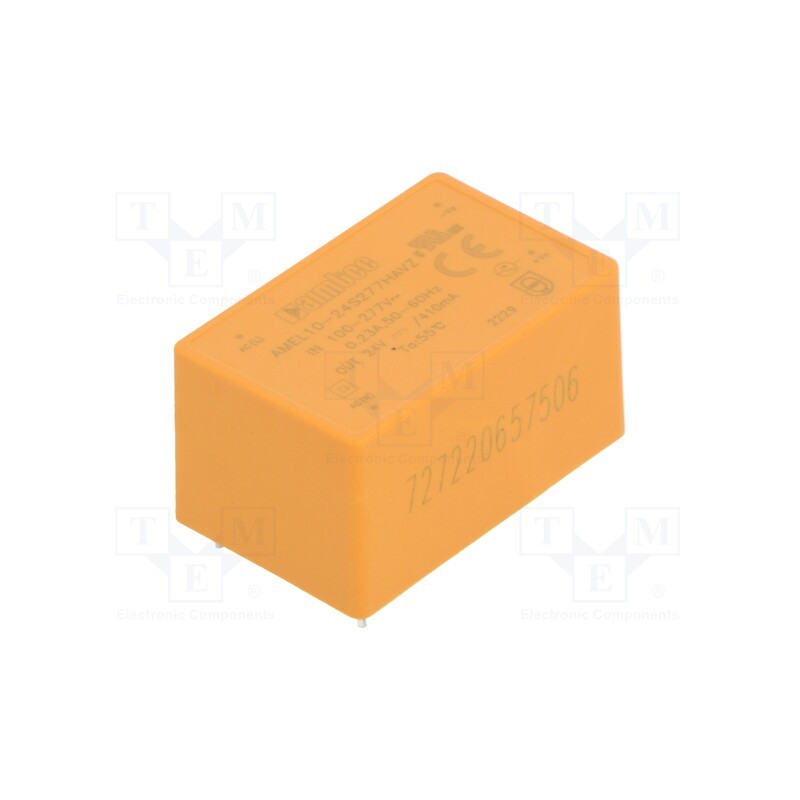 1 pcs x AIMTEC - AMEL10-24S277HAVZ - Converter: AC/DC, 10W, 85÷305VAC, Usup: 100÷430VDC, Uout: 24VDC