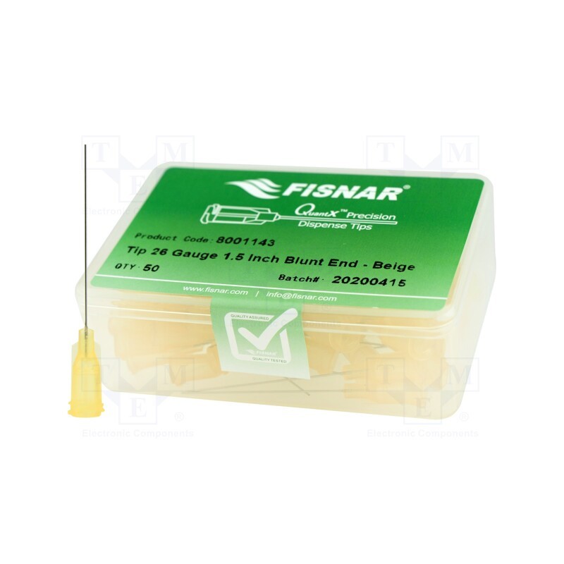 10 pcs x FISNAR - 8001143 - Needle: steel, 1.5', Size: 26, straight, 0.23mm, Mounting: Luer Lock