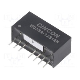 1 pcs x CINCON - EC3SA-12S12N - Converter: DC/DC, 3W, Uin: 9÷18V, Uout: 12VDC, Iout: 0÷250mA, SIP8