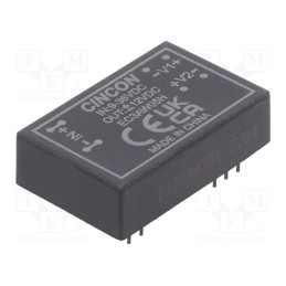 1 pcs x CINCON - EC3AW05H - Converter: DC/DC, 3W, Uin: 9÷36V, Uout: 12VDC, Uout2: -12VDC, DIP24