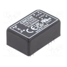 1 pcs x CINCON - EC3AB35HM - Converter: DC/DC, 3W, Uin: 36÷72V, Uout: 12VDC, Uout2: -12VDC, DIP24