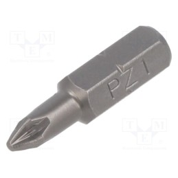 1 pcs x FELO - 021 010 10 - Screwdriver bit, Pozidriv®, PZ1, Overall len: 25mm