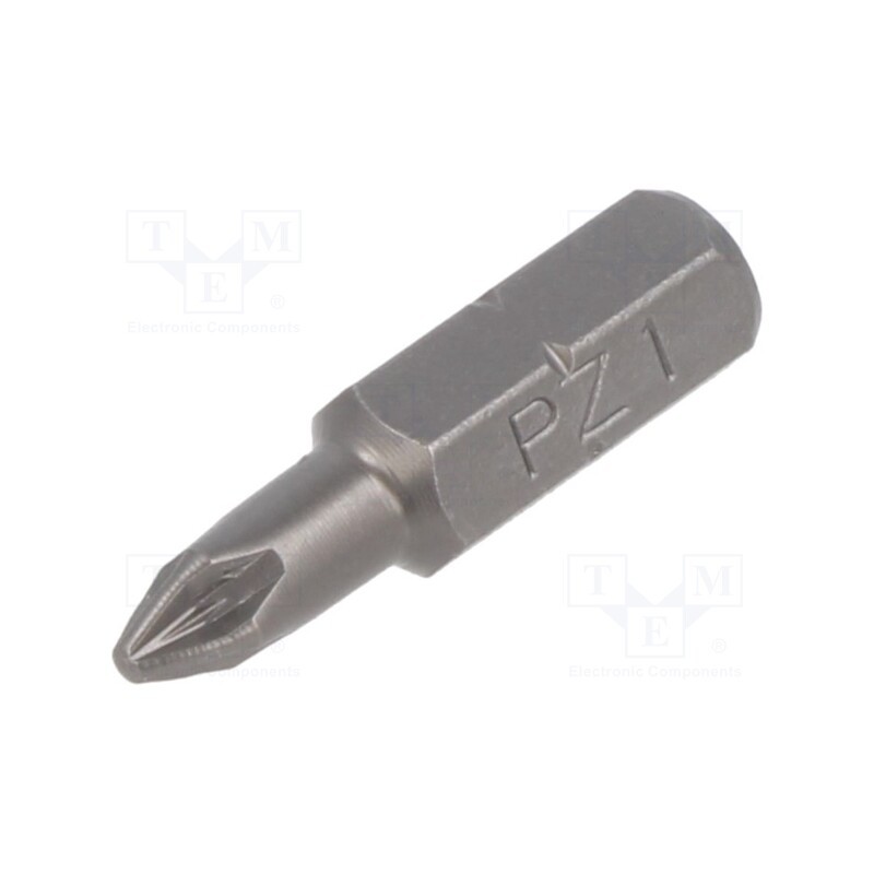 1 pcs x FELO - 021 010 10 - Screwdriver bit, Pozidriv®, PZ1, Overall len: 25mm