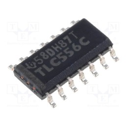 1 pcs x TEXAS INSTRUMENTS - TLC556CD - IC: peripheral circuit, astable,timer, 2.1MHz, 2÷15VDC, SO14,