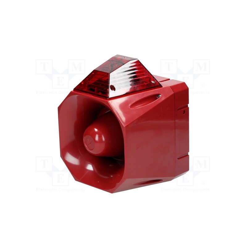 1 pcs x EATON ELECTRIC - AS/SB/24/120/R/RL - Signaller: lighting-sound, 18÷30VDC, siren,flashing light, LED