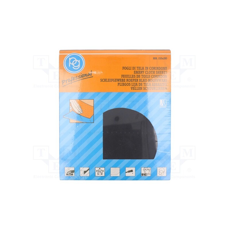 1 pcs x PG PROFESSIONAL - T.10 - Cleaning cloth: sandpaper, Granularity: 220, 230x280mm