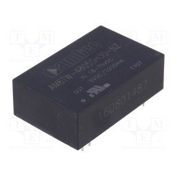 1 pcs x AIMTEC - AM6TW-4805SH30-NZ - Converter: DC/DC, 6W, Uin: 18÷75V, Uout: 5VDC, Iout: 1.2A, DIP24