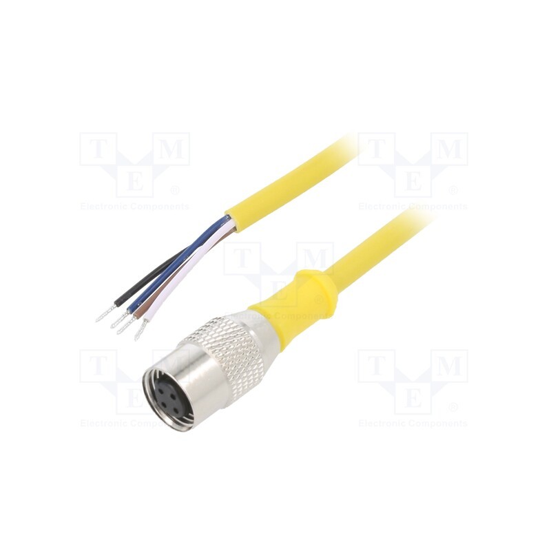 1 pcs x EATON ELECTRIC - CSAS4A4CY2205 - Connection lead, M12, PIN: 4, straight, 5m, plug, -25÷70°C, IP67