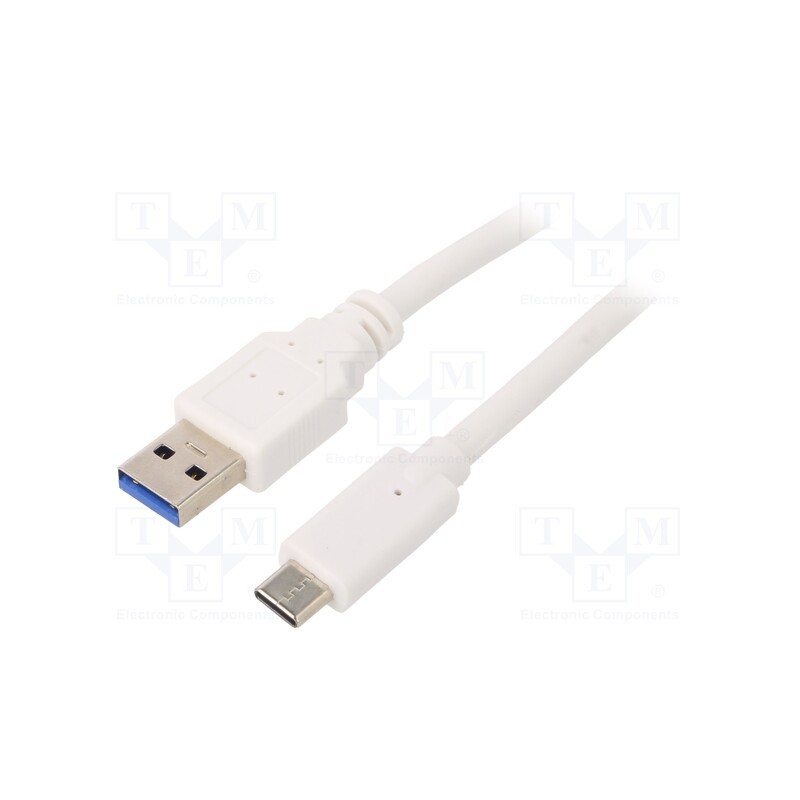 1 pcs x GEMBIRD - CCP-USB3-AMCM-6-W - Cable, USB 3.0, USB A plug,USB C plug, gold-plated, 1.8m, white
