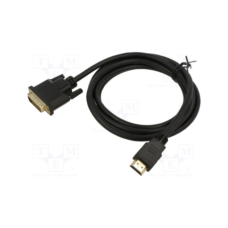 1 pcs x ART - KABHD OEM-41 - Cable, HDMI 1.3, DVI-D (18+1) plug,HDMI plug, 1.8m, black