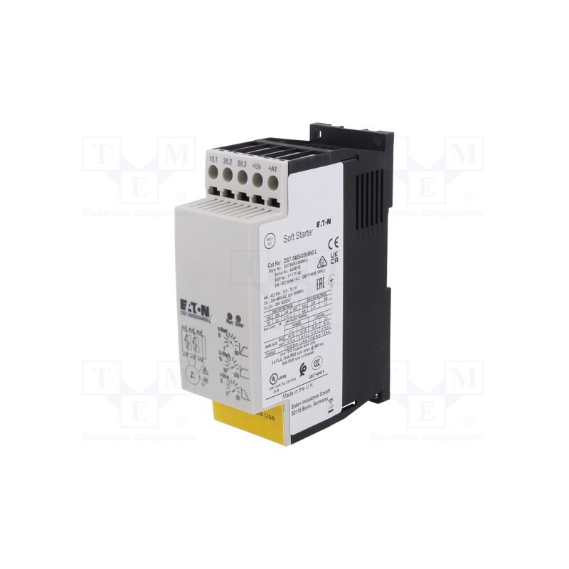 1 pcs x EATON ELECTRIC - DS7-340SX004N0-L - Module: soft-start, Usup: 230÷480VAC, for DIN rail mounting, 4A