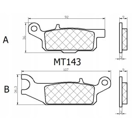 Brake pads yamaha yfm 550 700 grizzly rear