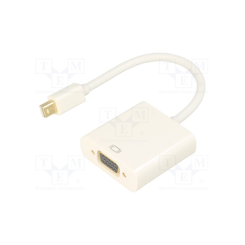 1 pcs x ART - KABADA DPM/VGA AL-OEM-90 - Converter, D-Sub 15pin HD socket,mini DisplayPort plug, 0.15m