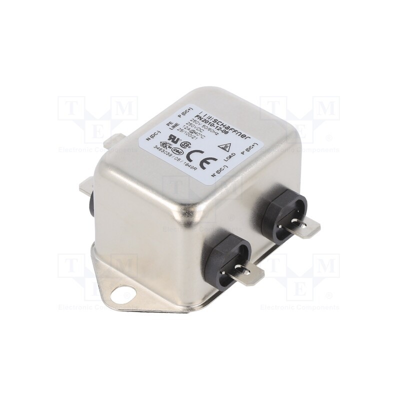 1 pcs x SCHAFFNER - FN2010-12-06 - Filter: anti-interference, single-phase, 250VAC, Cx: 100nF, 1MΩ