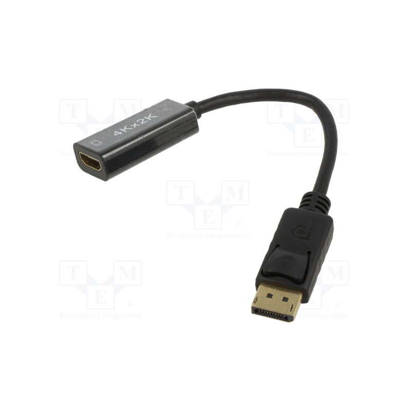 1 pcs x ART - KABADA DP/HD AL-OEM-84 - Adapter, DisplayPort plug,HDMI socket, 0.15m, black