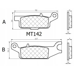 Brake pads yamaha yfm 550 700 grizzly rear l