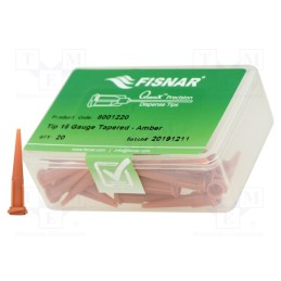 10 pcs x FISNAR - 8001220 - Needle: plastic, 1.25', Size: 15, straight,conical, 1.37mm