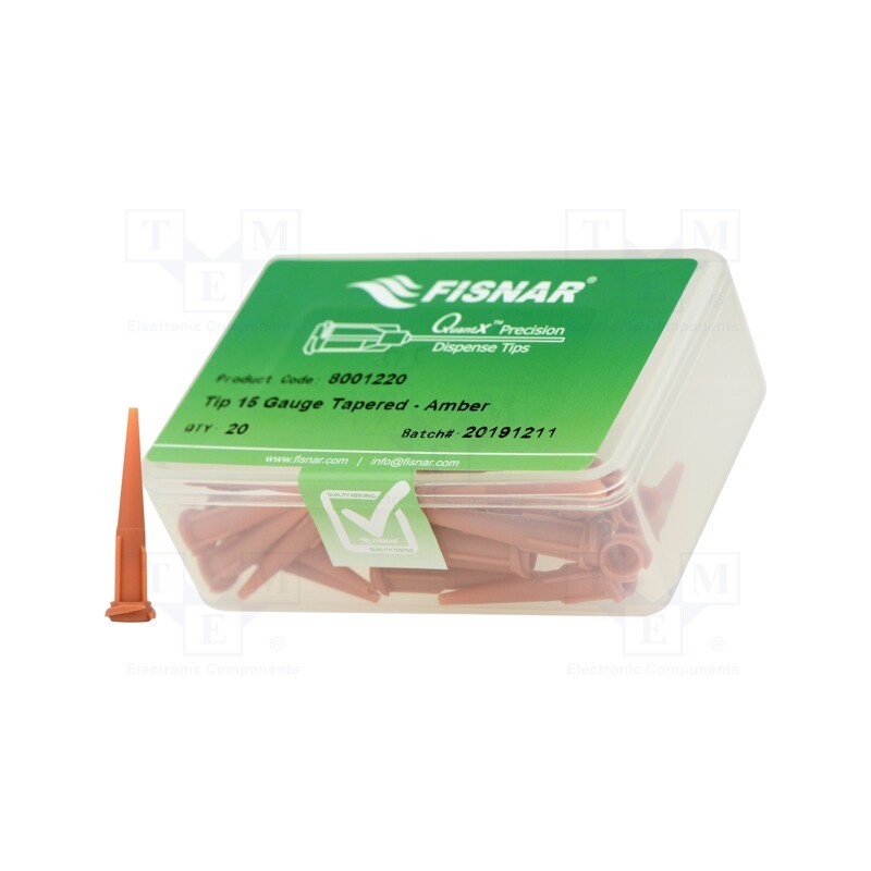 10 pcs x FISNAR - 8001220 - Needle: plastic, 1.25', Size: 15, straight,conical, 1.37mm