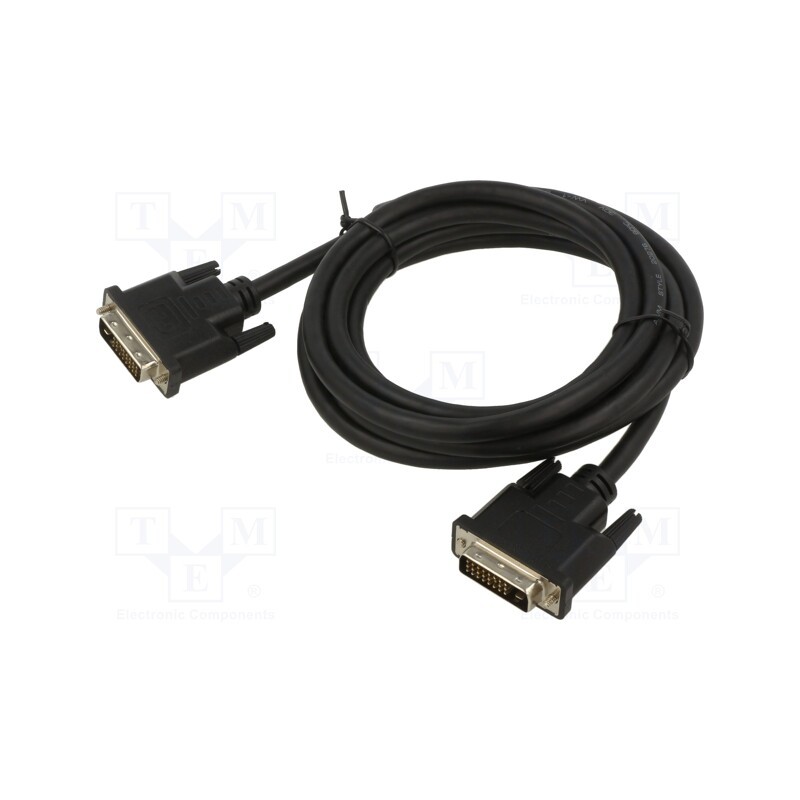 1 pcs x ART - KABDVI DUAL 1.8M AL-OEM-131 - Cable, dual link, DVI-D (24+1) plug,both sides, textile, 1.8m