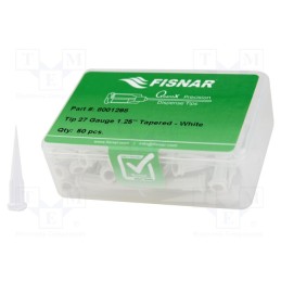 10 pcs x FISNAR - 8001298 - Needle: plastic, 1.25', Size: 27, straight,conical, 0.2mm