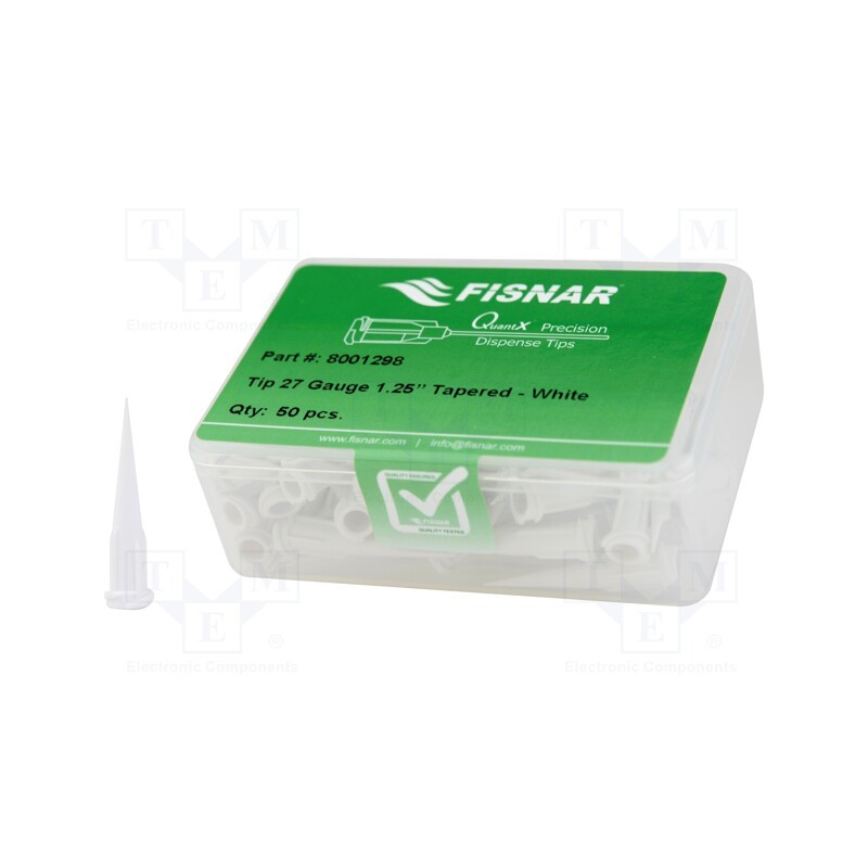 10 pcs x FISNAR - 8001298 - Needle: plastic, 1.25', Size: 27, straight,conical, 0.2mm