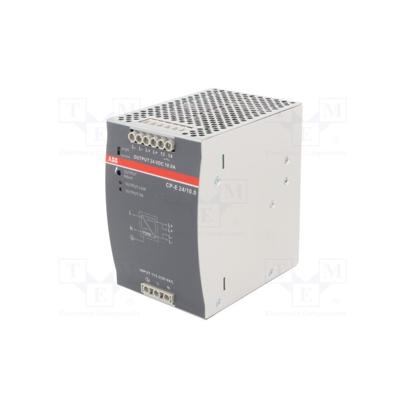 1 pcs x ABB - 1SVR427035R0000 - Power supply: switched-mode, for DIN rail, 240W, 24VDC, 10A, OUT: 1