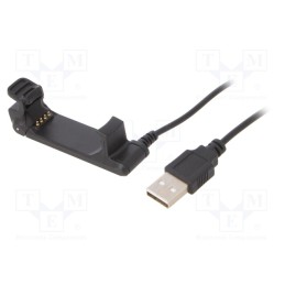 1 pcs x AKYGA - AK-SW-19 - Cable: for smartwatch charging, 1m, Garmin Forerunner 220, black