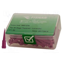 10 pcs x FISNAR - 8001276 - Needle: plastic, 1.25', Size: 30, straight,conical, 0.15mm