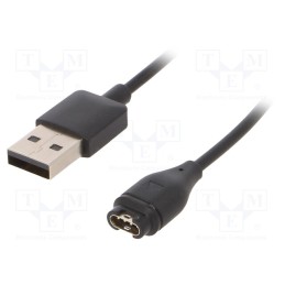 1 pcs x AKYGA - AK-SW-17 - Cable: for smartwatch charging, 1m, black, 1A