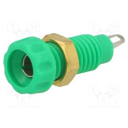 2 pcs x CLIFF - - - Socket, 4mm banana, 10A, 60VDC, 23mm, black, nickel plated