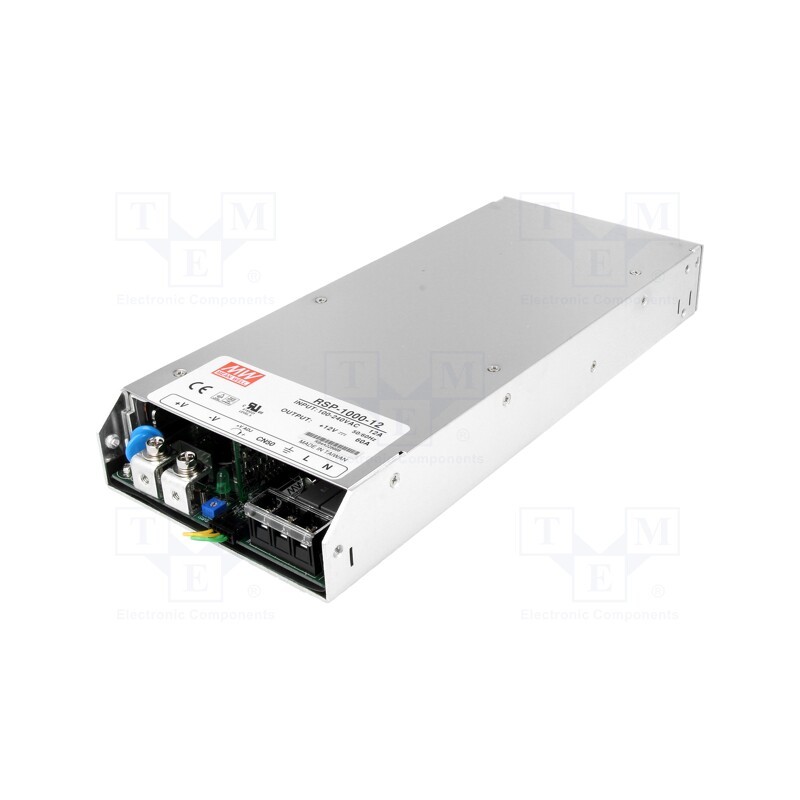 1 pcs x MEAN WELL - RSP-1000-12 - Power supply: switched-mode, for building in,modular, 720W, 60A