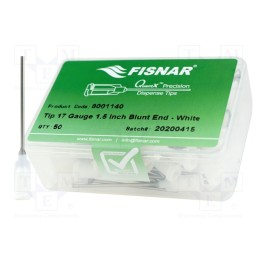 10 pcs x FISNAR - 8001140 - Needle: steel, 1.5', Size: 17, straight, 1.04mm, Mounting: Luer Lock