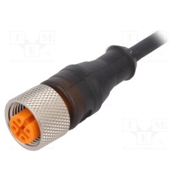 1 pcs x LUMBERG AUTOMATION - RKT/LED A 4-3-224/5 M - Connection lead, M12, PIN: 3, straight, 5m, plug, 30VAC, 4A, -25÷80°C