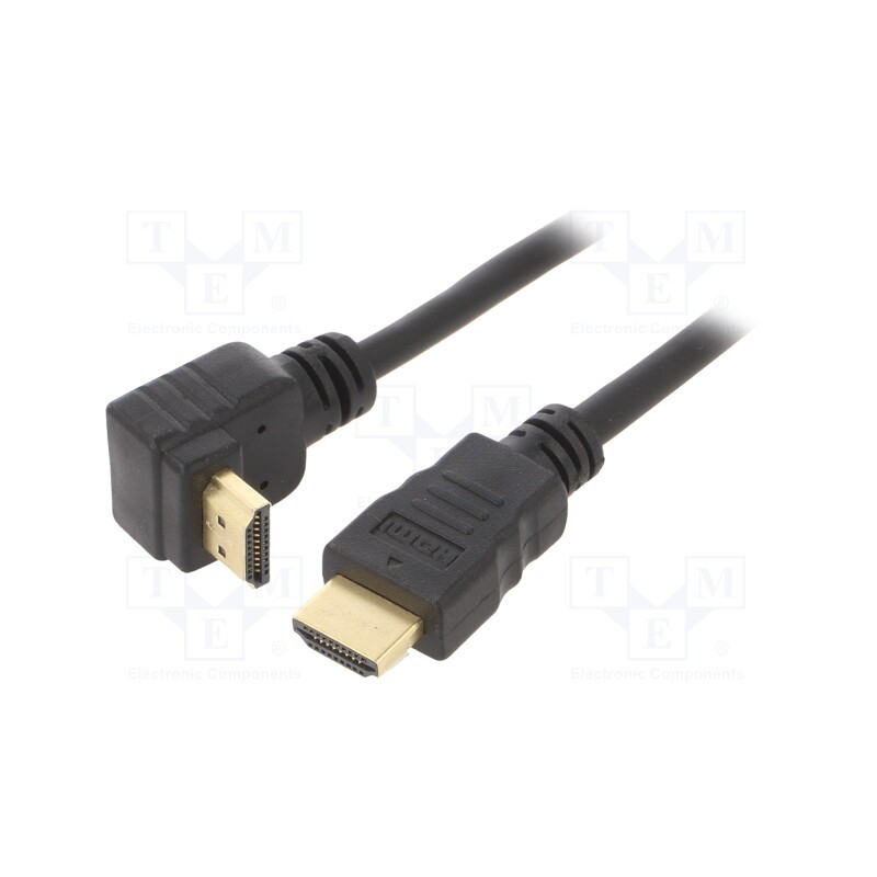 1 pcs x GEMBIRD - CC-HDMI490-15 - Cable, HDMI 2.0, HDMI plug,HDMI plug 90°, PVC, 4.5m, black, 30AWG
