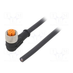 1 pcs x LUTRONIC - 1205 05 302 2M - Connection lead, M12, PIN: 5, angled, 2m, plug, 60VAC, 4A, -25÷80°C
