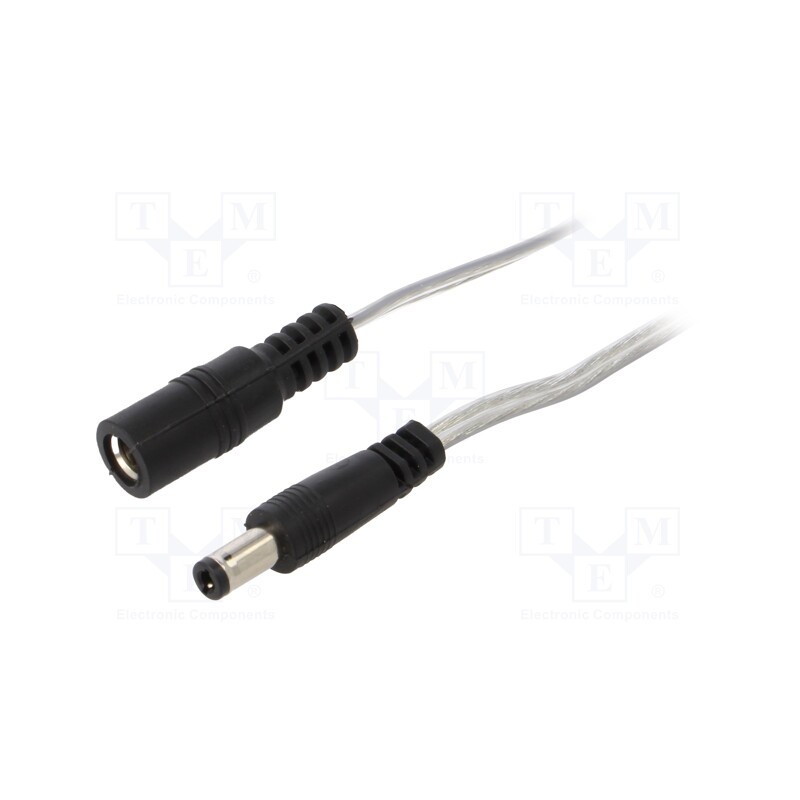 1 pcs x BQ CABLE - DC.EXT.8600.0200 - Cable, 2x0.5mm2, DC 5,5/2,5 plug,DC 5,5/2,5 socket, straight
