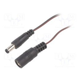1 pcs x BQ CABLE - DC.EXT.6600.0300 - Cable, 2x0.35mm2, DC 5,5/2,5 plug,DC 5,5/2,5 socket, straight