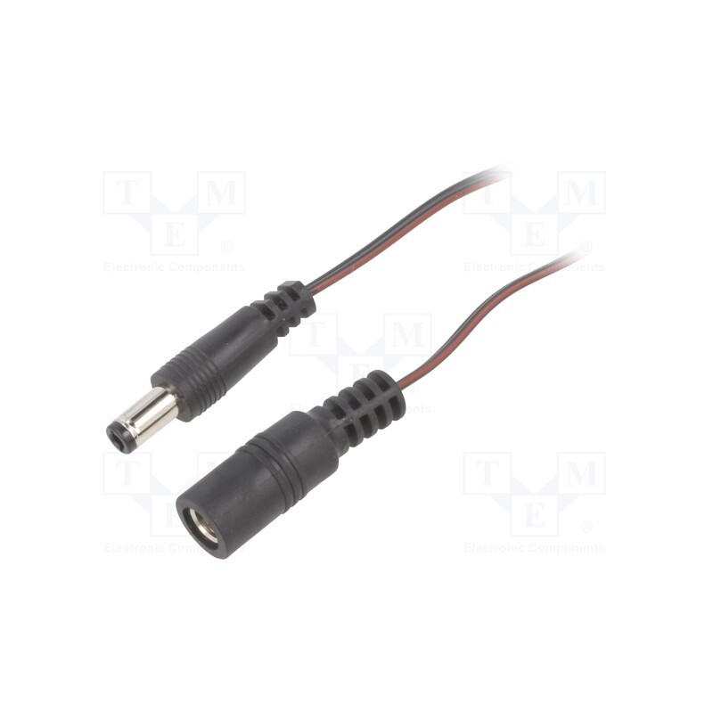 1 pcs x BQ CABLE - DC.EXT.6600.0300 - Cable, 2x0.35mm2, DC 5,5/2,5 plug,DC 5,5/2,5 socket, straight
