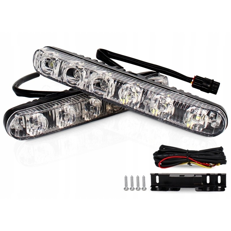 DRL daytime running lights road lighting 6 LED 12v