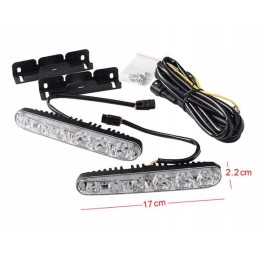 DRL daytime running lights road lighting 6 LED 12v