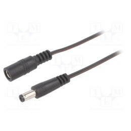 1 pcs x BQ CABLE - DC.EXT.6200.0300 - Cable, 2x0.35mm2, DC 5,5/2,1 plug,DC 5,5/2,1 socket, straight