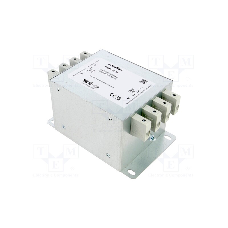 1 pcs x SCHAFFNER - FN356-50-33 - Filter: anti-interference, three-phase, 440VAC, screw, Ir: 0.1mA