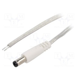 1 pcs x BQ CABLE - DC.CAB.8610.0200 - Cable, 2x0.5mm2, wires,DC 5,5/2,5 plug, straight, transparent, 2m