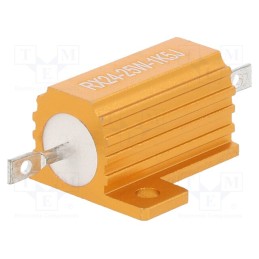 1 pcs x SR PASSIVES - AHP25W-1K5J - Resistor: wire-wound, with heatsink, 1.5kΩ, 25W, ±5%, 30ppm/°C