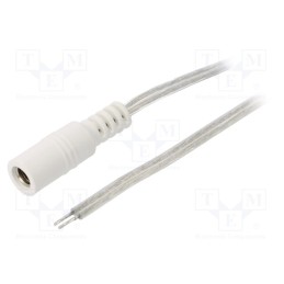 1 pcs x BQ CABLE - DC.CAB.8410.0300 - Cable, 2x0.5mm2, wires,DC 5,5/2,5 socket, straight, transparent