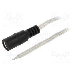 1 pcs x BQ CABLE - DC.CAB.8400.0500 - Cable, 2x0.5mm2, wires,DC 5,5/2,5 socket, straight, transparent