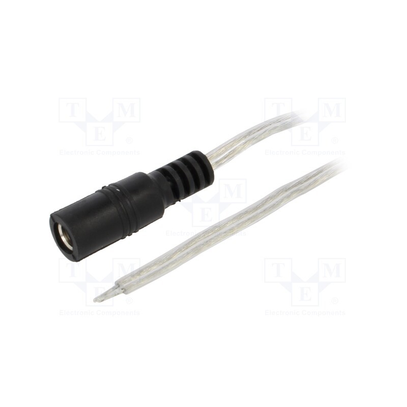 1 pcs x BQ CABLE - DC.CAB.8400.0500 - Cable, 2x0.5mm2, wires,DC 5,5/2,5 socket, straight, transparent